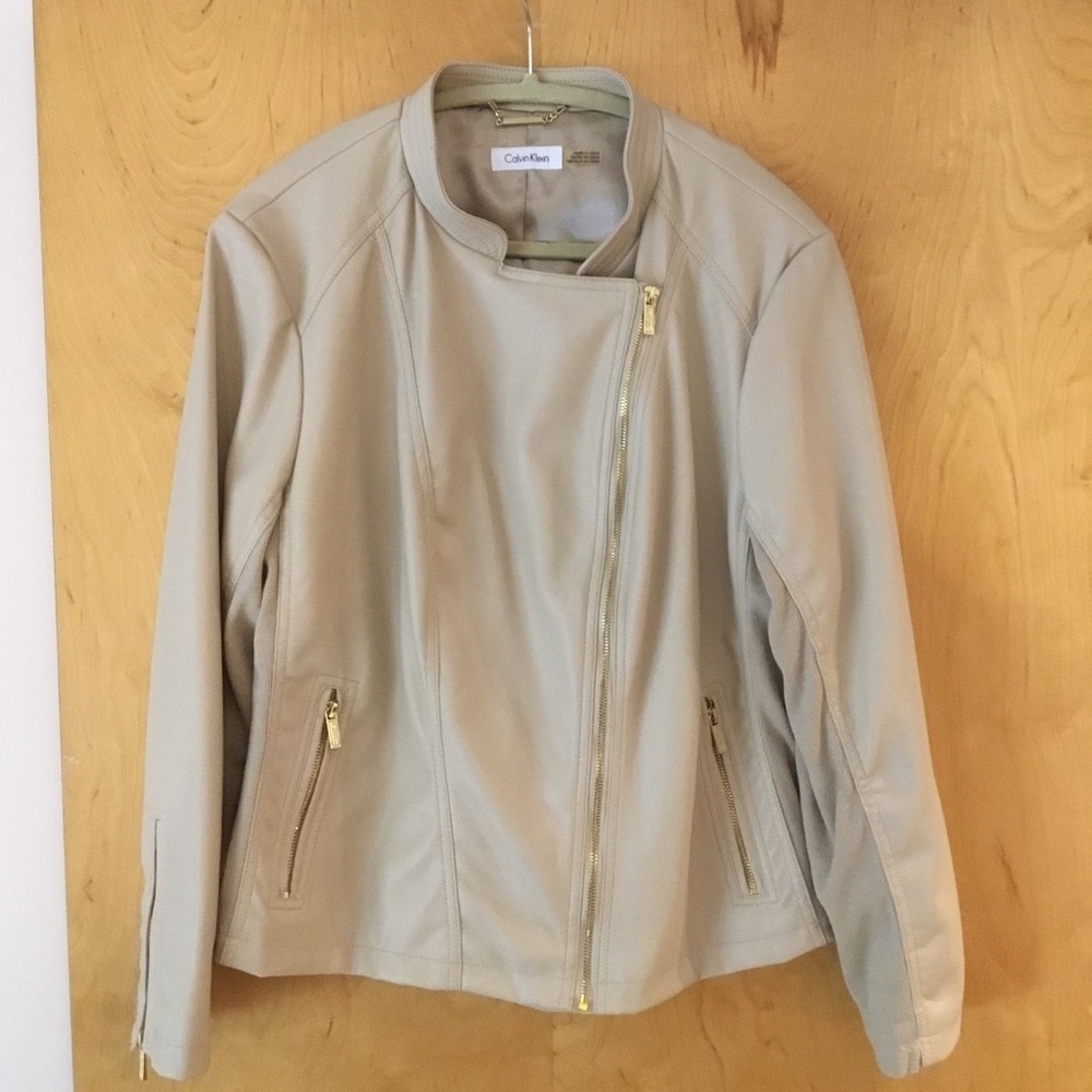 Calvin Klein Faux Leather Moto